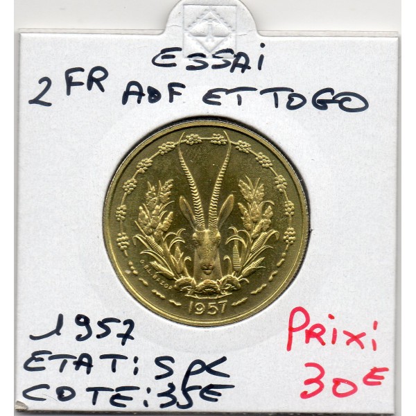 AOF et Togo essai 25 Francs 1957 Spl, Lec.21