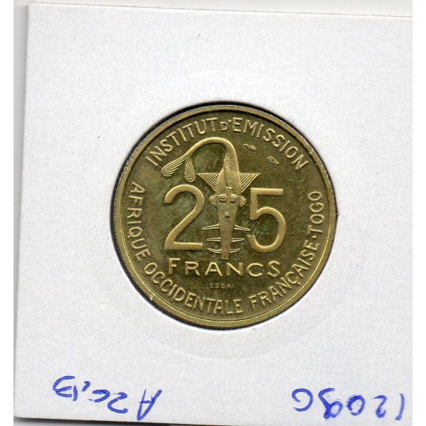 AOF et Togo essai 25 Francs 1957 Spl, Lec.21