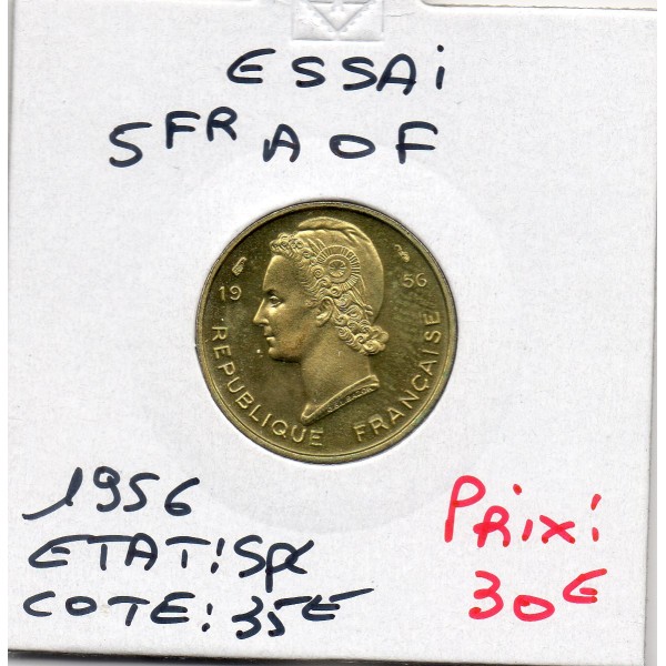 AOF essai 5 Francs 1956 Spl, Lec.13