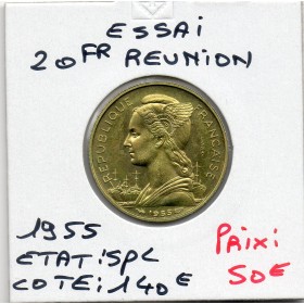 Réunion, essai 20 francs 1955 Spl, Lec.87 République