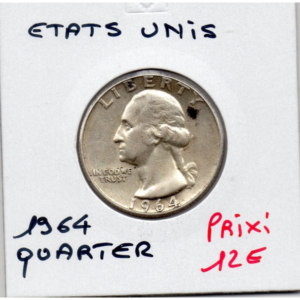 Etats Unis Quarter ou 1/4 Dollar 1964 Sup, KM.164 Washington
