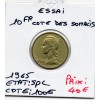 Cote des Somalis essai 10 francs 1965 Spl, Lec.43