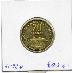 Cote des Somalis essai 20 francs 1952 Spl, Lec.46