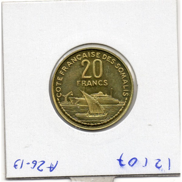 Cote des Somalis essai 20 francs 1952 Spl, Lec.46