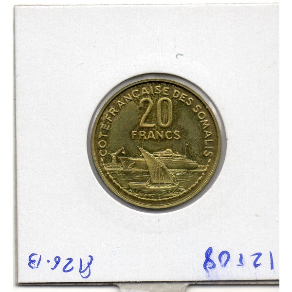 Cote des Somalis essai 20 francs 1952 Spl, Lec.46