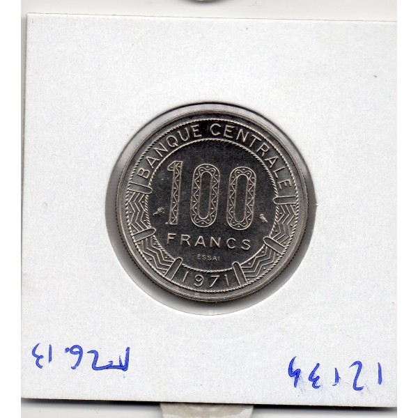 Congo essai 100 francs 1971 Spl, KM.E1 république populaire
