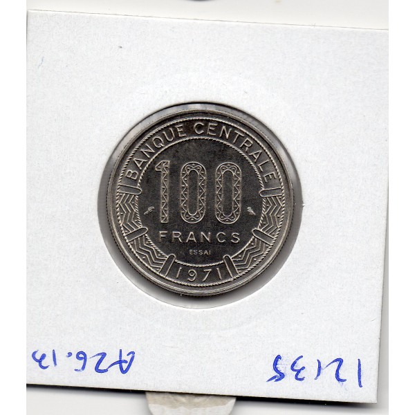 Congo essai 100 francs 1971 Spl, KM.E1 république populaire