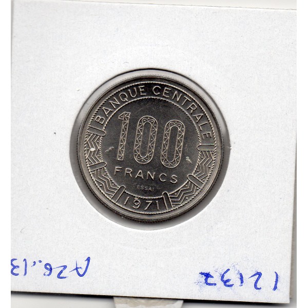 Centrafrique essai 100 francs 1971 Spl, KM.E2