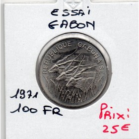 Gabon essai 100 Francs 1971 Spl, KM.E3 république gabonaise