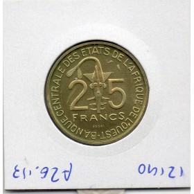 Etats Afrique Ouest essai 25 francs 1970 Spl KM.E5
