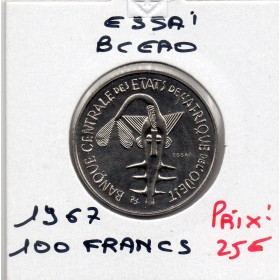 Etats Afrique Ouest essai 100 francs 1967 Spl KM.E4
