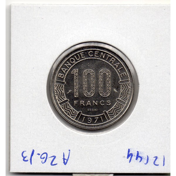 Tchad essai 100 Francs 1971 Spl, KM.E3 ou 20 République