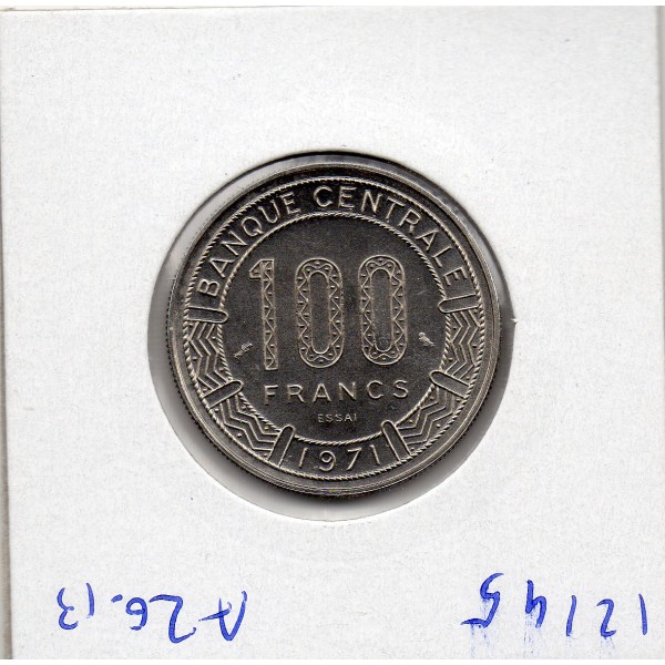Tchad essai 100 Francs 1971 Spl, KM.E3 ou 20 République