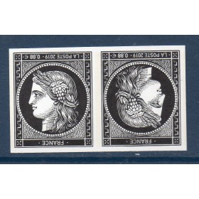 Timbre France Yvert No 5305a paire tete beche ceres noir 0.88€ neuf luxe **