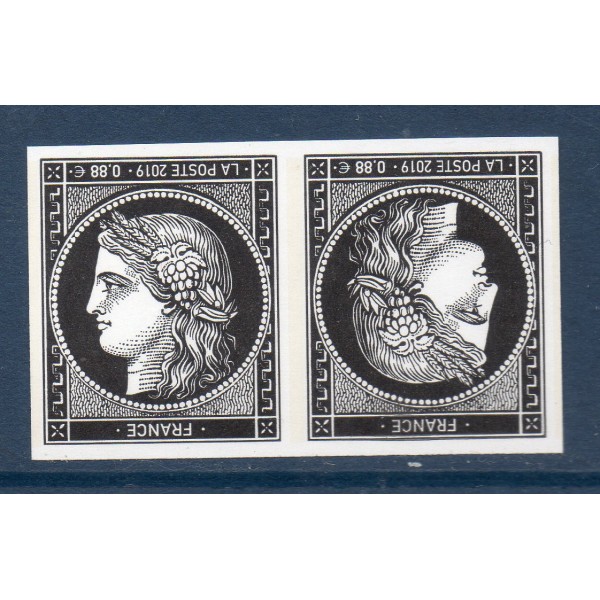 Timbre France Yvert No 5305a paire tete beche ceres noir 0.88€ neuf luxe **