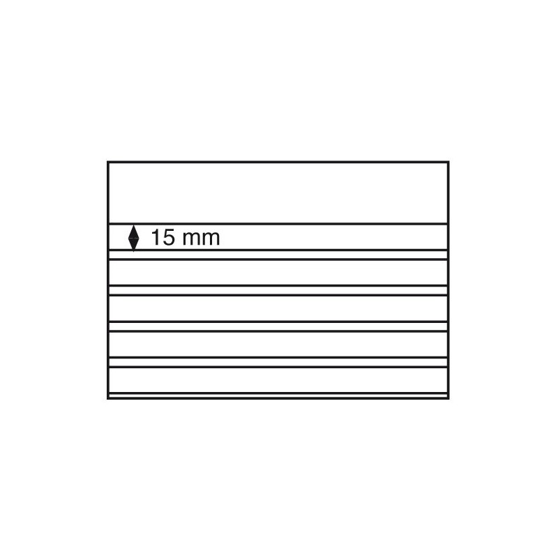 Cartes standard PVC 210x148 mm, 5 bandes, noir