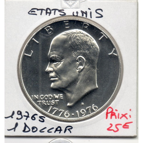 Etats Unis 1 Dollar 1976 S argent FDC, KM.206a Bicentenaire Indépendance