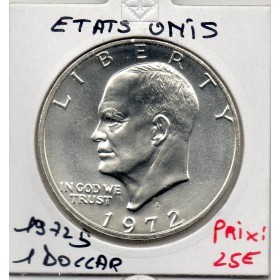 Etats Unis 1 Dollar 1972 S argent FDC, KM.206a Eisenhower