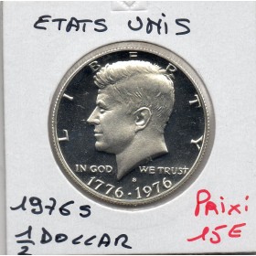 Etats Unis 1/2 Dollar 1976 S argent FDC, KM.205a Bicentenaire Indépendance