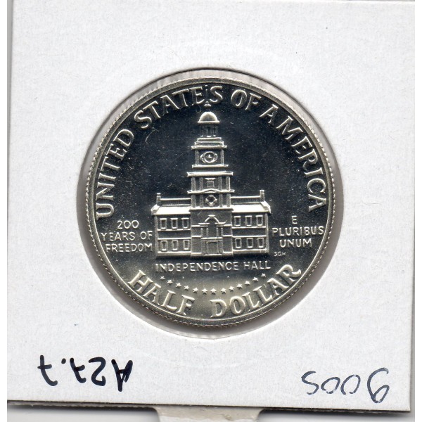 Etats Unis 1/2 Dollar 1976 S argent FDC, KM.205a Bicentenaire Indépendance