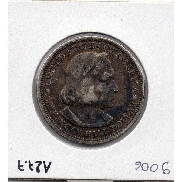 Etats Unis 1/2 Dollar 1892 TTB, KM.117 Colomb