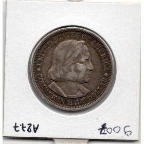 Etats Unis 1/2 Dollar 1892 TTB, KM.117 Colomb