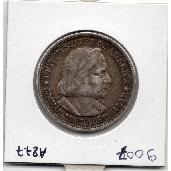 Etats Unis 1/2 Dollar 1892 TTB, KM.117 Colomb