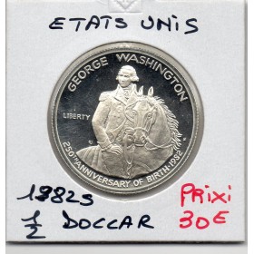 Etats Unis 1/2 Dollar 1982 S Fdc, KM.208 250 ans Washington