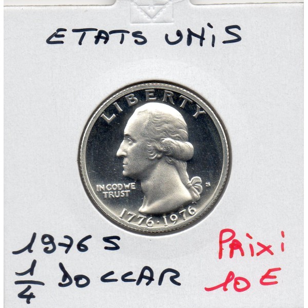 Etats Unis 1/4 Dollar 1976 S Fdc, KM.204a bicentenaire