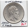 Wurtemberg 5 Mark 1876 F TTB KM.623 Charles 1er