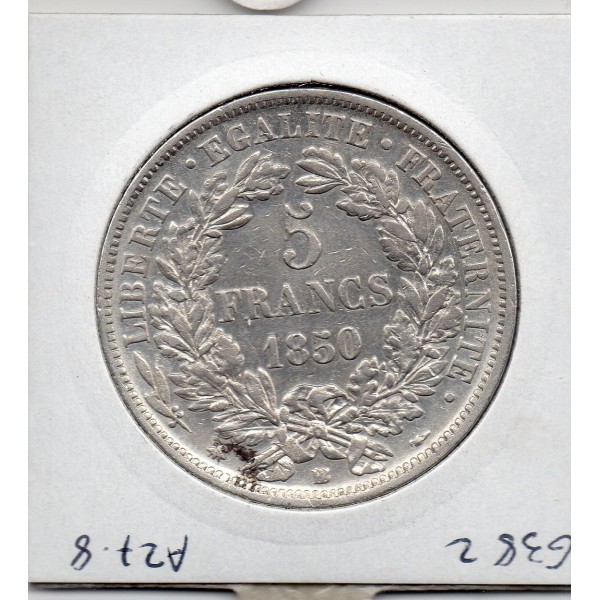 5 francs Cérès 1850 BB Strasbourg TTB+