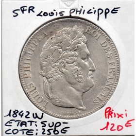 5 francs Louis Philippe 1842 W Lille Sup-
