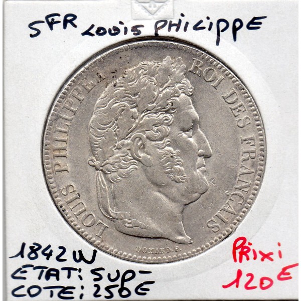 5 francs Louis Philippe 1842 W Lille Sup-