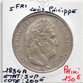 5 francs Louis Philippe 1834 A Paris Sup