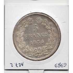 5 francs Louis Philippe 1834 A Paris Sup