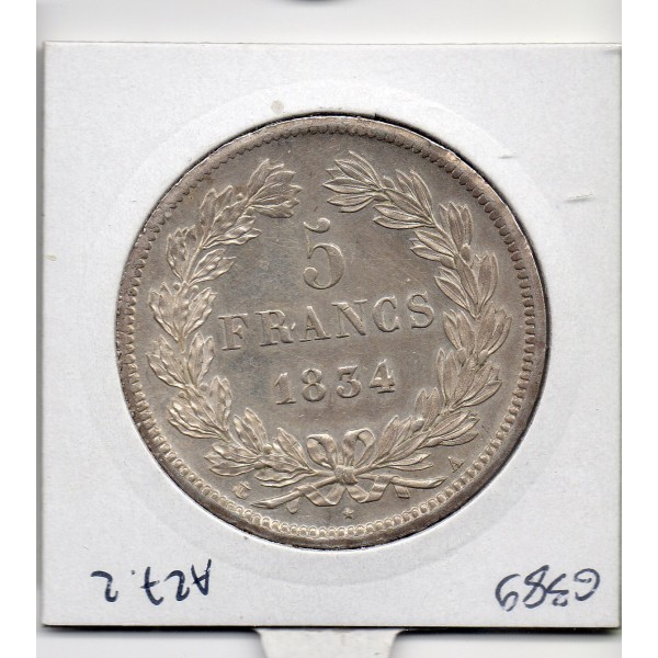 5 francs Louis Philippe 1834 A Paris Sup