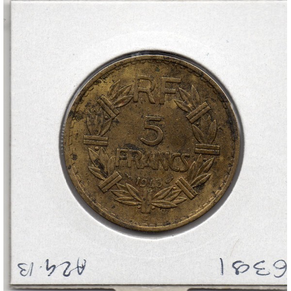 5 francs Lavrillier 1945 C Castelsarrasin TTB