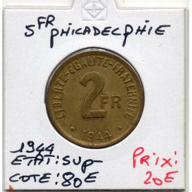2 francs Philadelphie France Libre 1944 Sup-