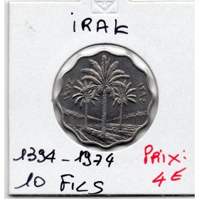 Irak 10 fils 1974 - 1394 AH Spl, KM.126a festonnée