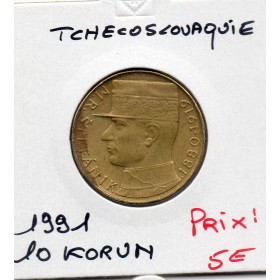 Tchecoslovaquie 10 korun 1991 Sup, KM.153 Stephanik