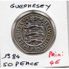 Guernesey 50 pence 1984 Spl, KM.34 Chapeau du Duc de Normandie