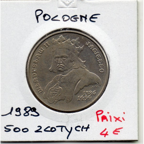 Pologne 500 Zlotych 1989 Sup, KM.Y194 Wladyslaw II Jagiello