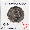 Sierra Leone 20 cents 1984 Spl, KM.30 Siaka Stevens