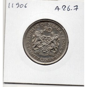 Sierra Leone 20 cents 1984 Spl, KM.30 Siaka Stevens