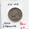 Zaire 5 makuta 1977 Spl, KM.12 Buste Mobutu