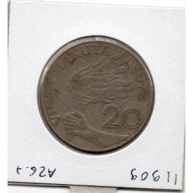 Zaire 20 makuta 1973 TB, KM.8 Mobutu avec bonnet