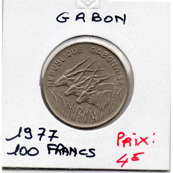 Gabon 100 Francs 1977 TTB, KM.13 antilopes kudus