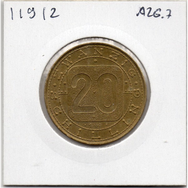 Autriche 20 Schilling 1980 Sup, KM.2946