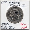 Monaco Rainier III 5 Francs 1989 Spl, Gad.153