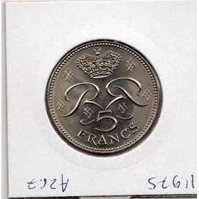 Monaco Rainier III 5 Francs 1974 Spl, Gad.153